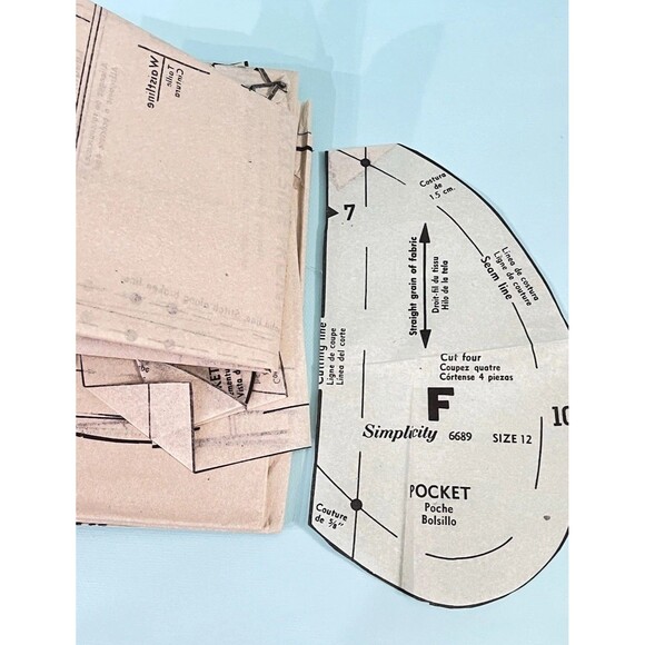 Simplicity 6689 Sewing Pattern Misses 1966 Jacket Skirt Slacks Cut Sz12 Vintage - Picture 8 of 9